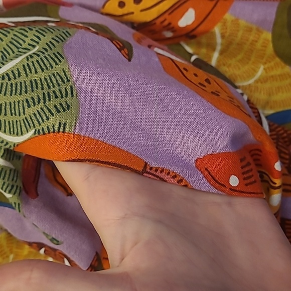 NWT House of Harlow 1960 Tropical Tucan Print Linen Blend Dress with Poc… - Picture 14 of 17